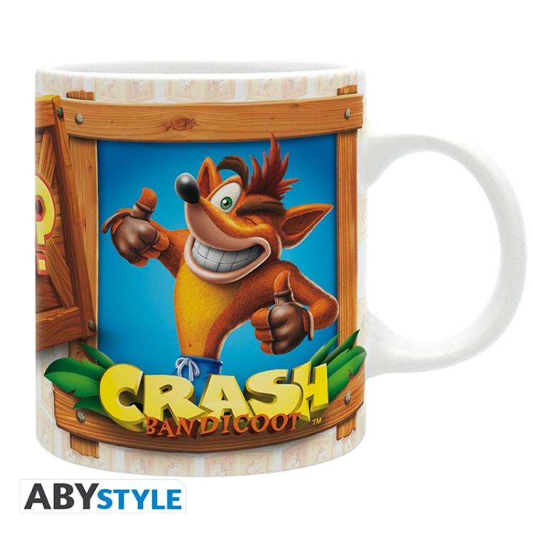 ABYSTYLE TAZZA "CRASH BANDICOOT" MUG BICCHIERE CAFFÈ CERAMICA CON MANICO 320ML